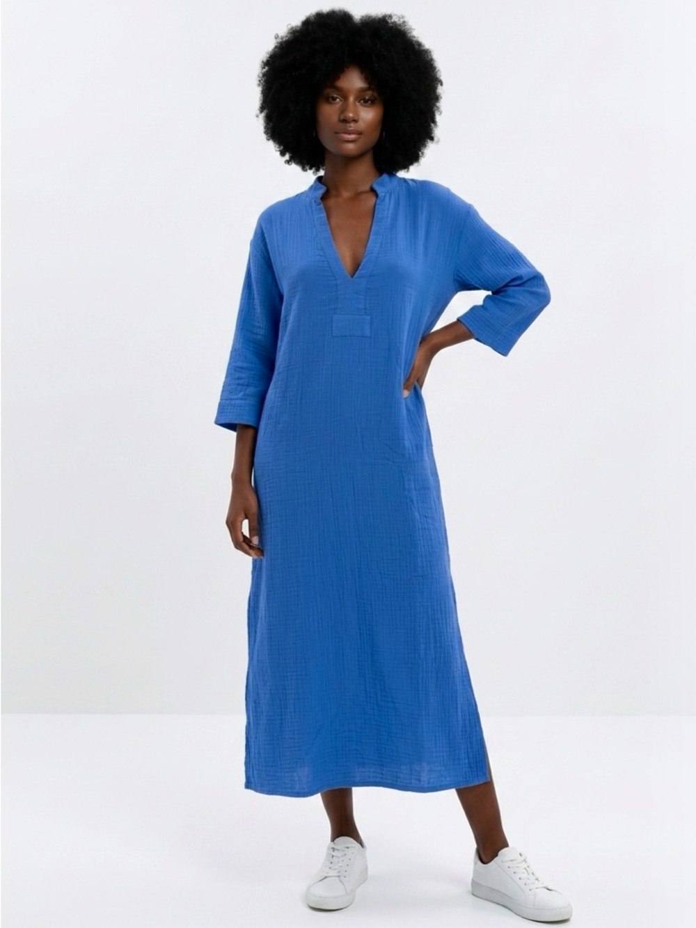 Helen Jon Textured Gauze Oversized Maxi. XS